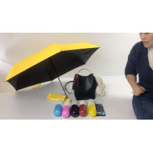 Mejores Umbrellas 2020 NUEVE INVENSIÓN ALTA CALIDAD ALIMENTA ALIMENTA Cápsula UV Mini de 5 veces paraguas de bolsillo con estampados de logotipo